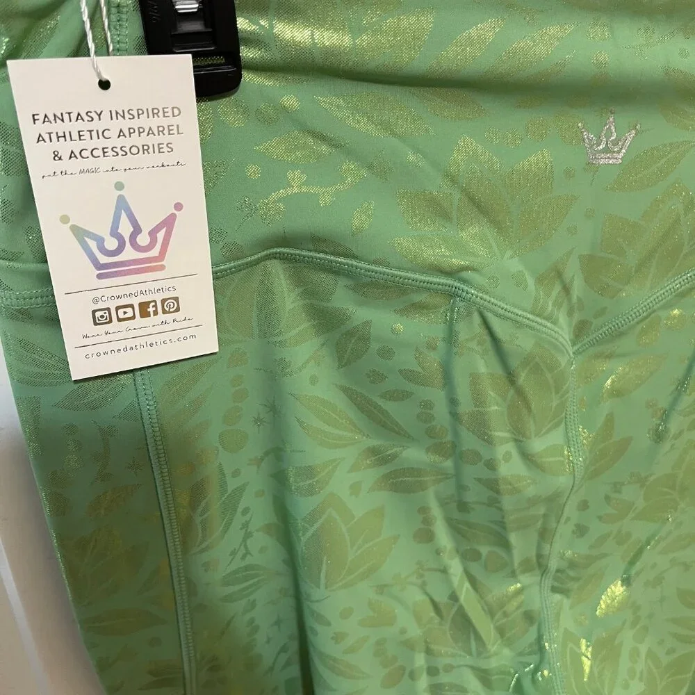 Crowned Athletics - Disney Tiana - Lily Pad Princess Leggings - NWT - XXL - Picture 4 of 9